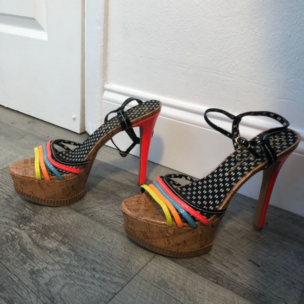 Cork bottom heels